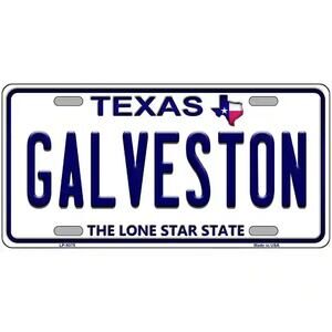 Galveston Texas Metal License Plate Texas Auto Truck Sign New TX